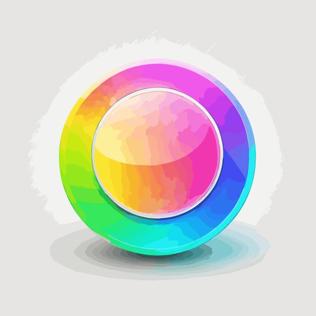 Neon button vector