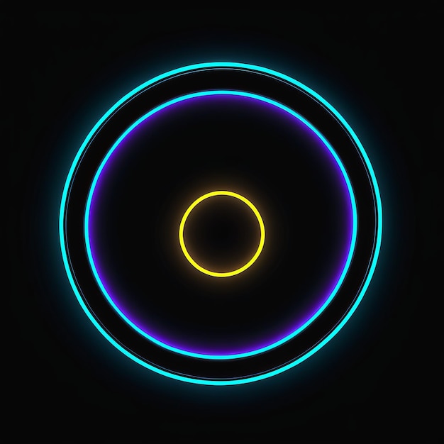 neon circle on a dark background vector illustration neon circle on a dark background vector