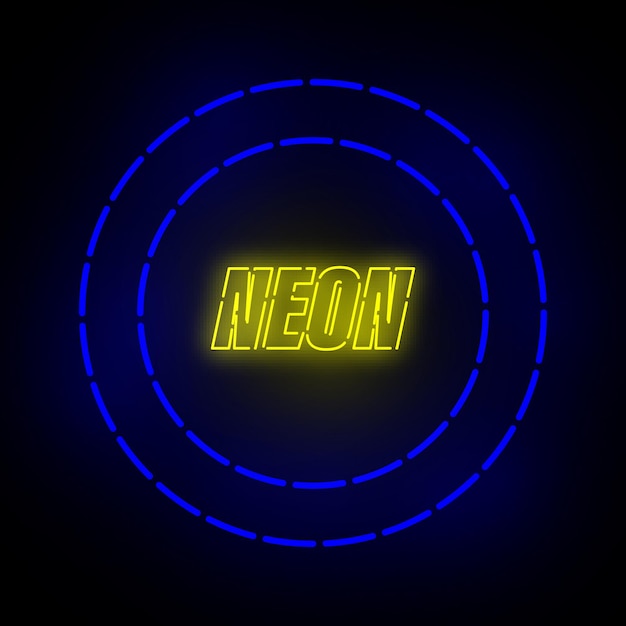 Neon cirkelframe