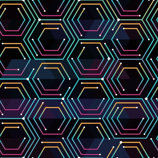 Vector neon color tech pattern eps 10 vector file