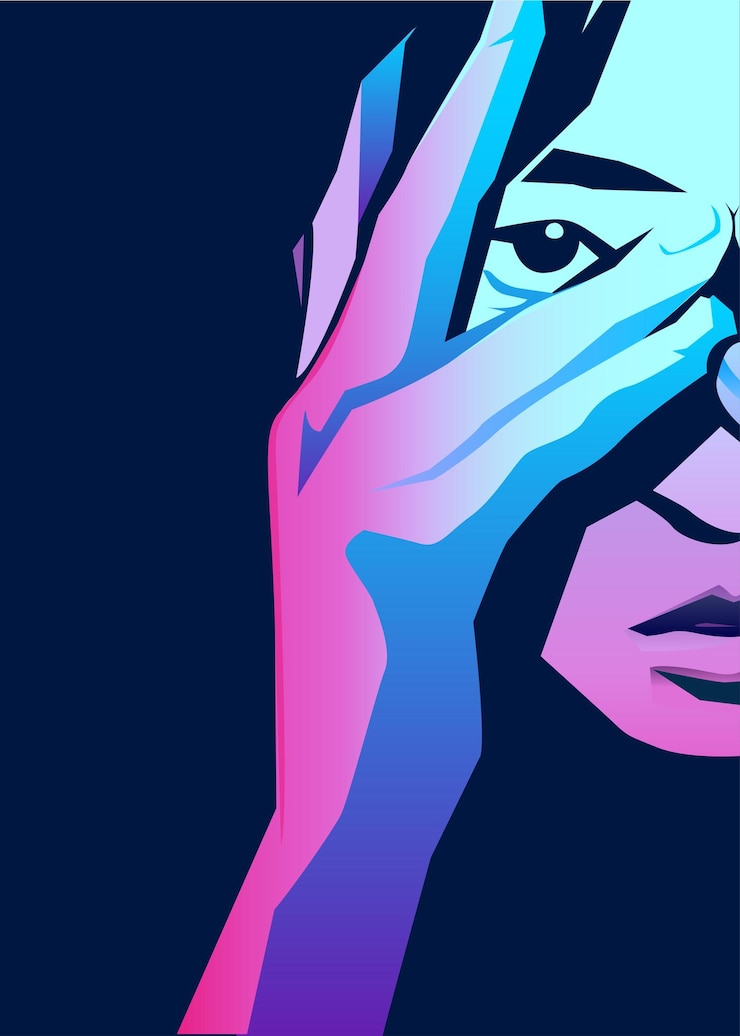Vector neon colorful vector illustration