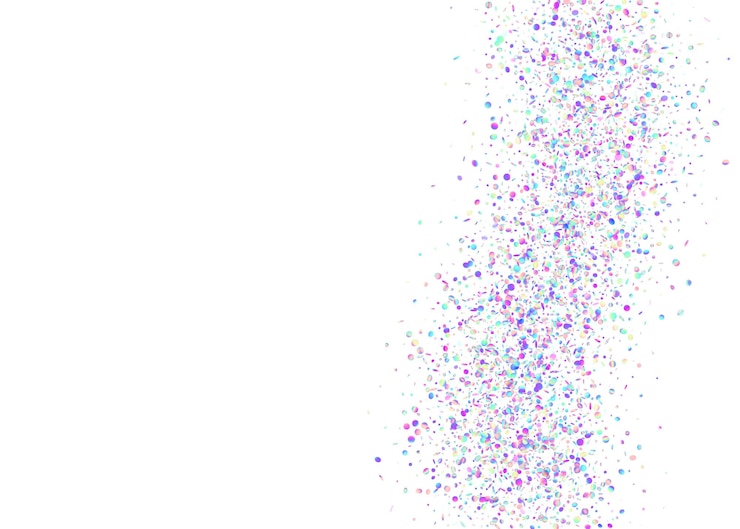 Vector neon confetti disco colorful wallpaper flying foil blue retro
