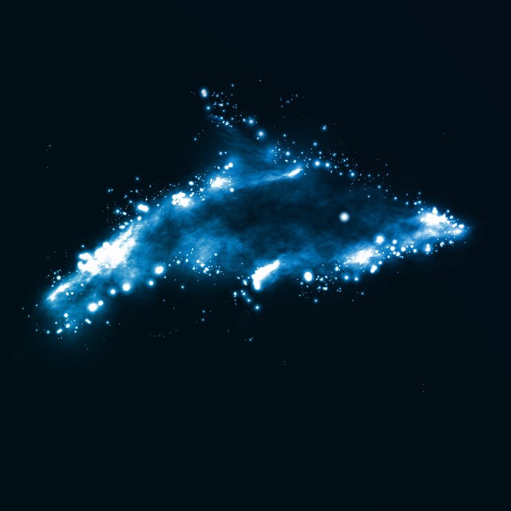 Vector neon dolphin abstract futuristic art stylish illustration