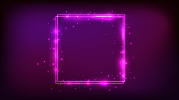 Neon double square frame