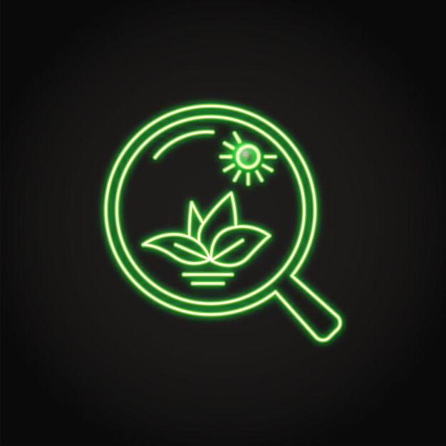 Neon ecology science icon