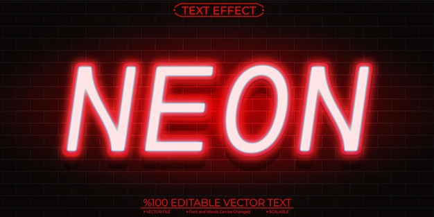 Neon Editable and Scalable Text Effect