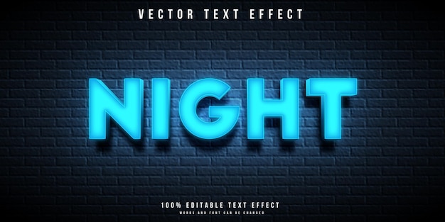 Neon editable text effect