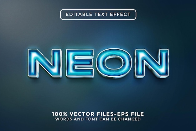 Effetto di testo modificabile al neon