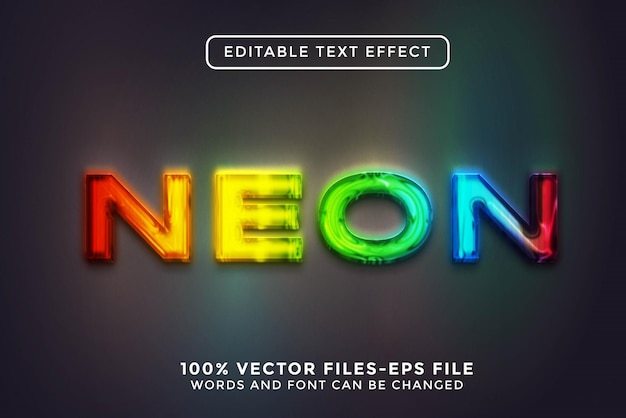 Neon Editable Text Effect