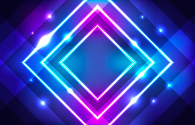 Neon Effect with Square Background