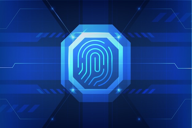 Neon fingerprint wallpaper design