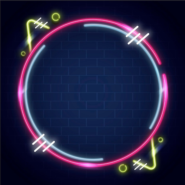 Neon frame abstract design