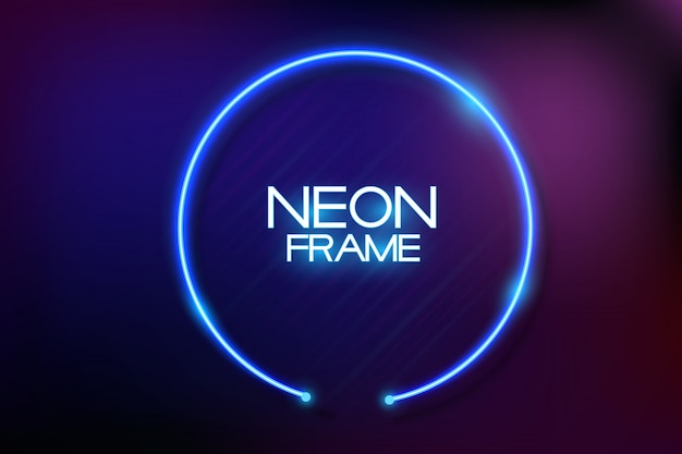 Vector neon frame background