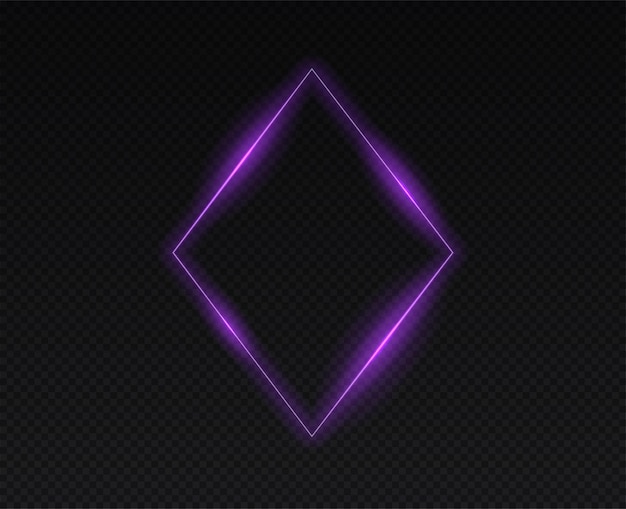 Vector neon frame purple