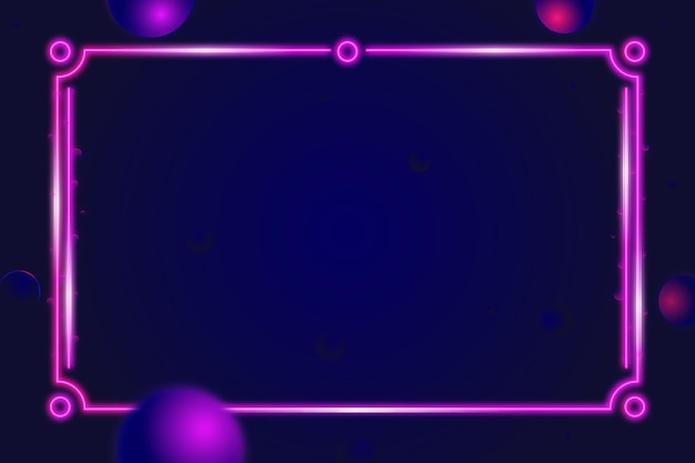 Vector neon frame sjabloon