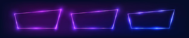 Neon frame with shining effects