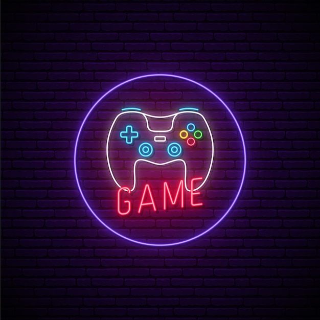 Neon Game uithangbord.