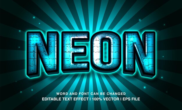 Vector neon glanzend glanzend tekst-effect