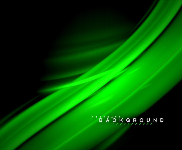 Neon gloeiende Golf magische energie en lichte bewegingsachtergrond Vector wallpaper sjabloon