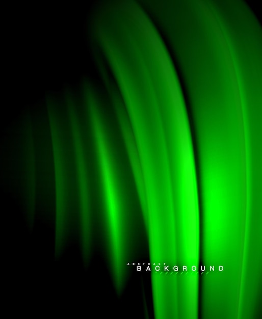 Neon gloeiende Golf magische energie en lichte bewegingsachtergrond Vector wallpaper sjabloon