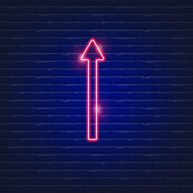 Vector neon glowing arrow pointer icon vector illustration for design business concept