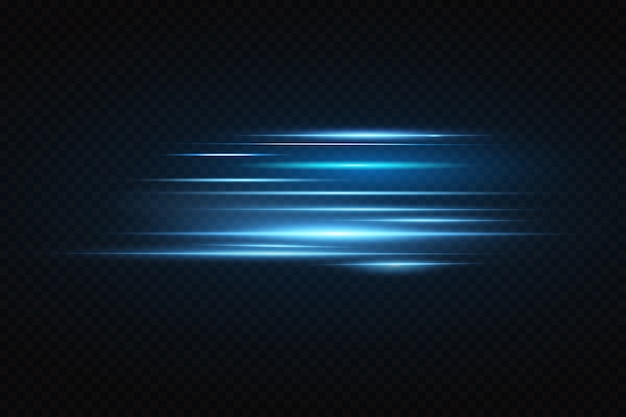 Vector neon glowing blue lines. light effect.