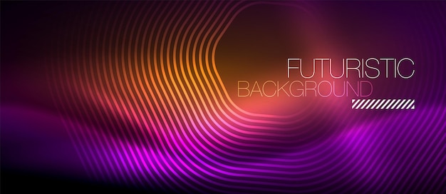 neon glowing lines magic energy space light concept abstract background wallpaper design