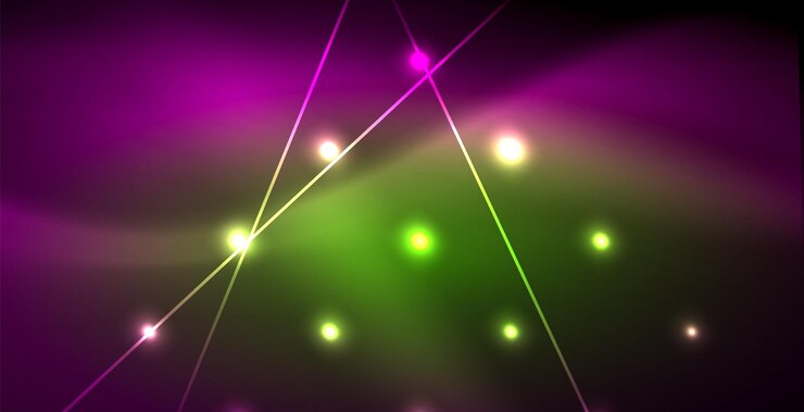 Vector neon glowing lines magic energy space light concept abstract background wallpaper design