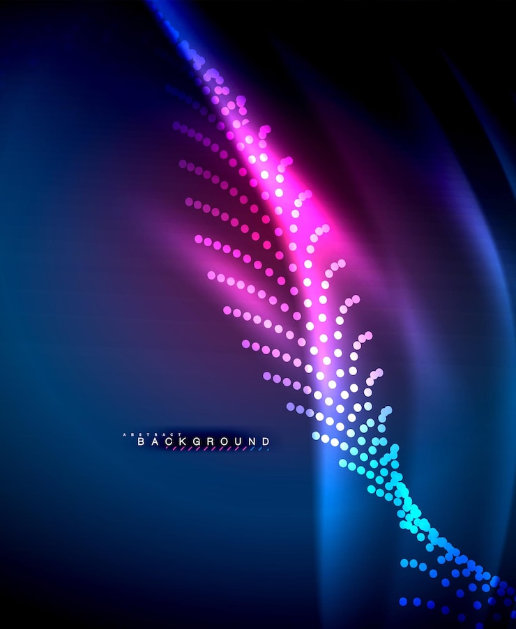 Vector neon glowing techno lines hitech futuristic abstract background template with square shapes