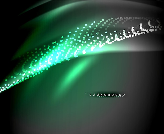 Неоновые светящиеся технические линии hitech футуристический абстрактный шаблон фона с квадратными формами