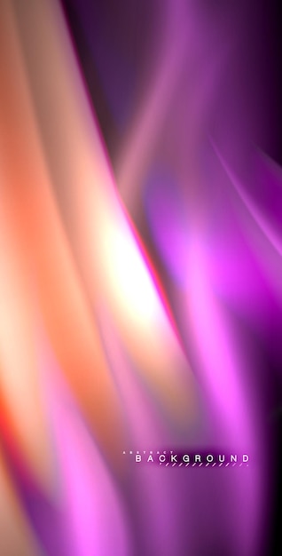 Вектор Неоновая светящаяся волна магической энергии и светового движения фона