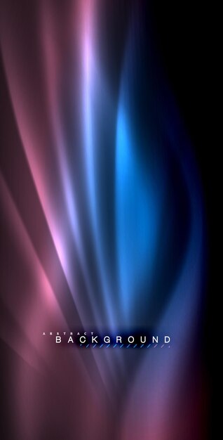 Вектор Неоновая светящаяся волна магической энергии и светового движения фона