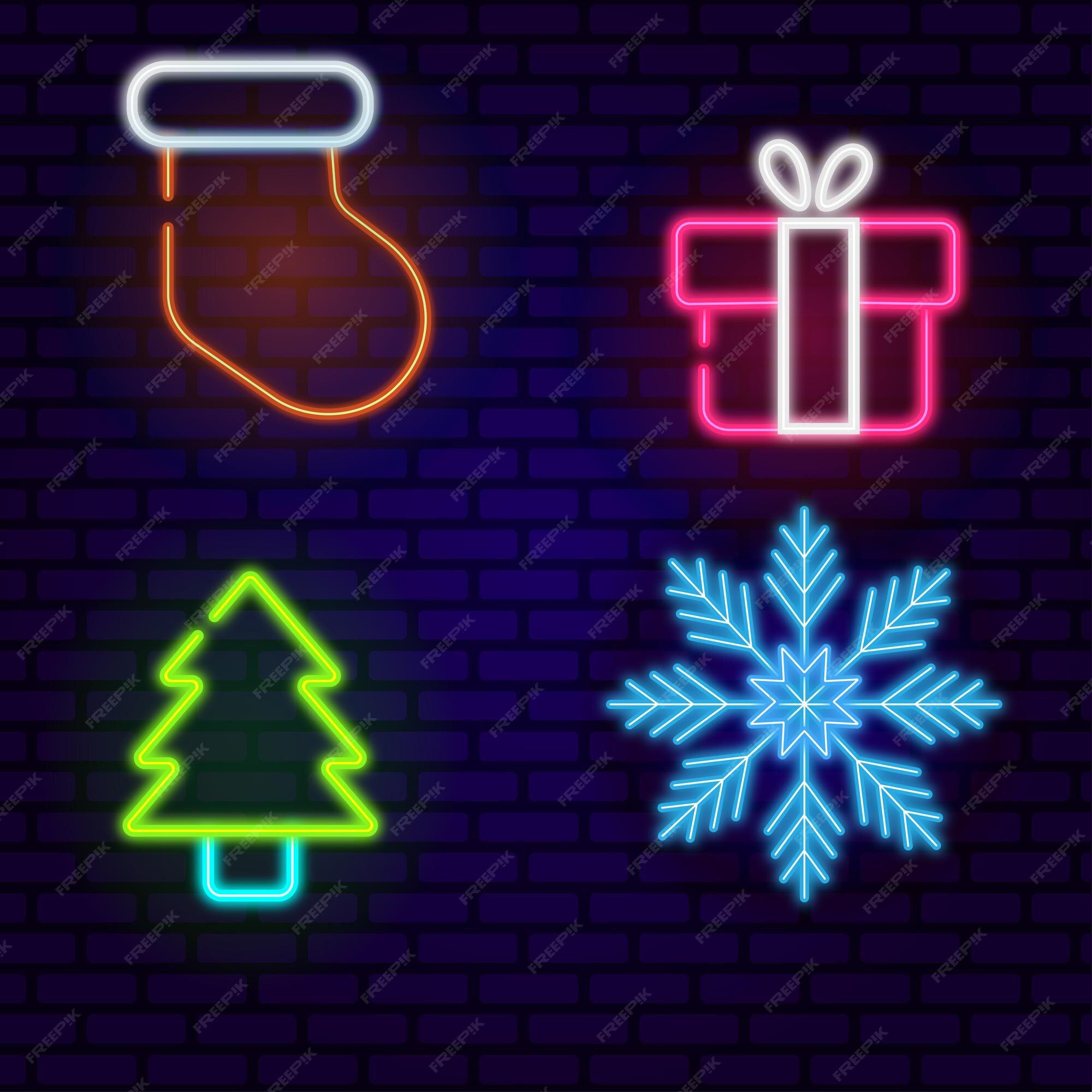 Premium Vector | Neon icons
