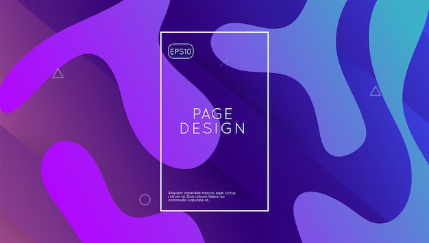 Neon layout flat landing page horizontal illustration abstrac