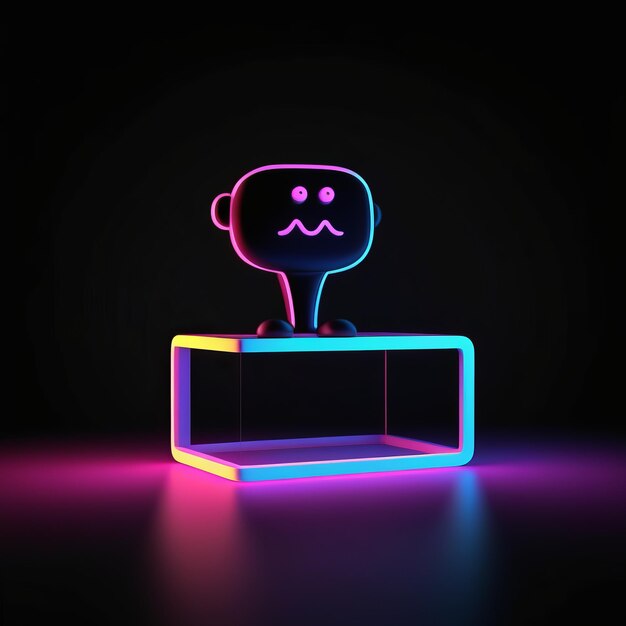 neon light 3D rendering 3D illustration neon light 3D rendering 3D illustration glowing neon