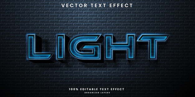 Neon light editable text effect