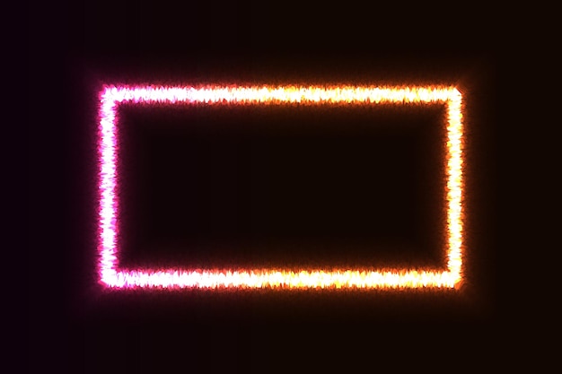 Vector neon light effect geometric rectangular grid vector illustration