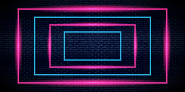 Neon light frame background