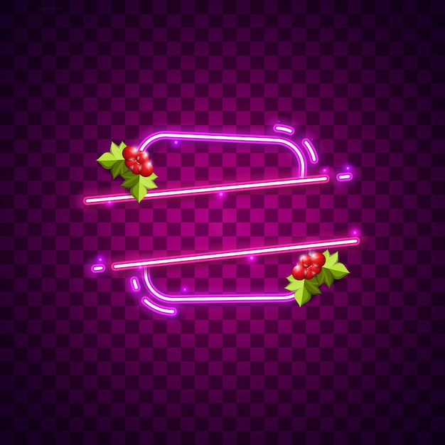 neon light glow glowing sign vector background purple pink banner frame border abstract vintage retro Christmas decoration