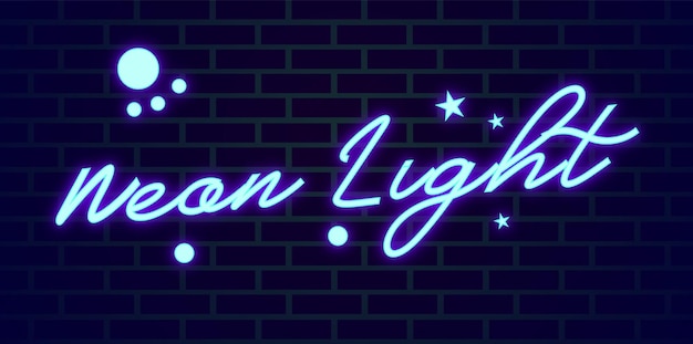 Neon Light Lettering Neon Sign Style