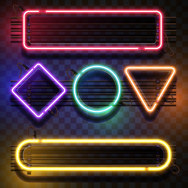 Neon light template