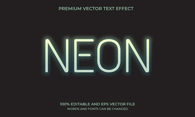 Neon light text effect, editable retro and glowing text style