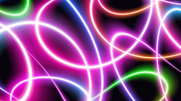 Neon lights background glow light effect vector illustration