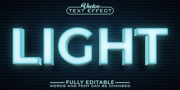 Neon lights editable text effect template