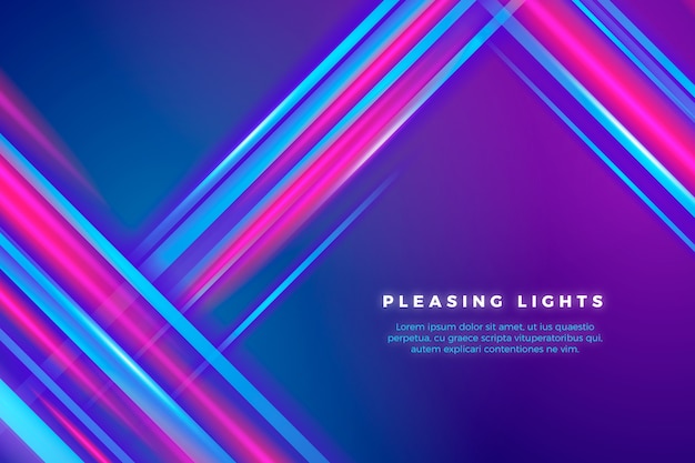 Neon lights and lines background