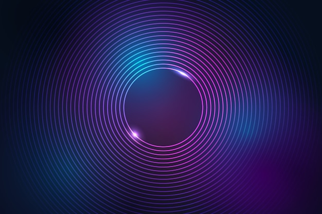 Neon lines background in abstract style