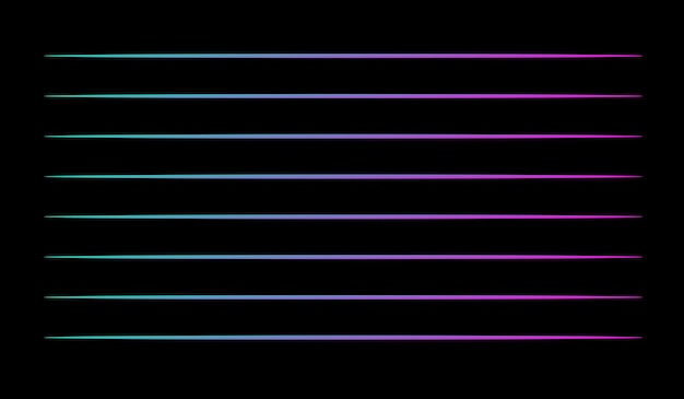 Неоновые линии на черном фоне