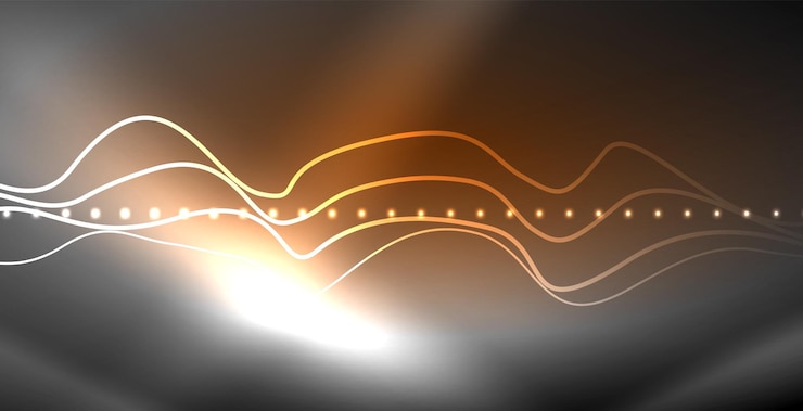Vector neon lines shiny glowing background