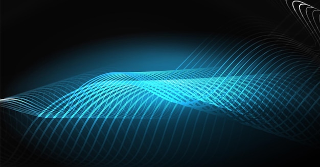 Neon lines wave background Abstract composition