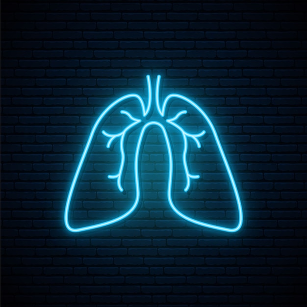 Neon lungs sign.